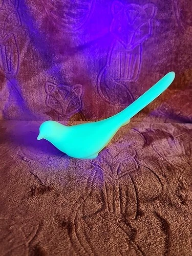 Vintage 7" Fenton Bird of Happiness Paperweight. (Uranium) Glows