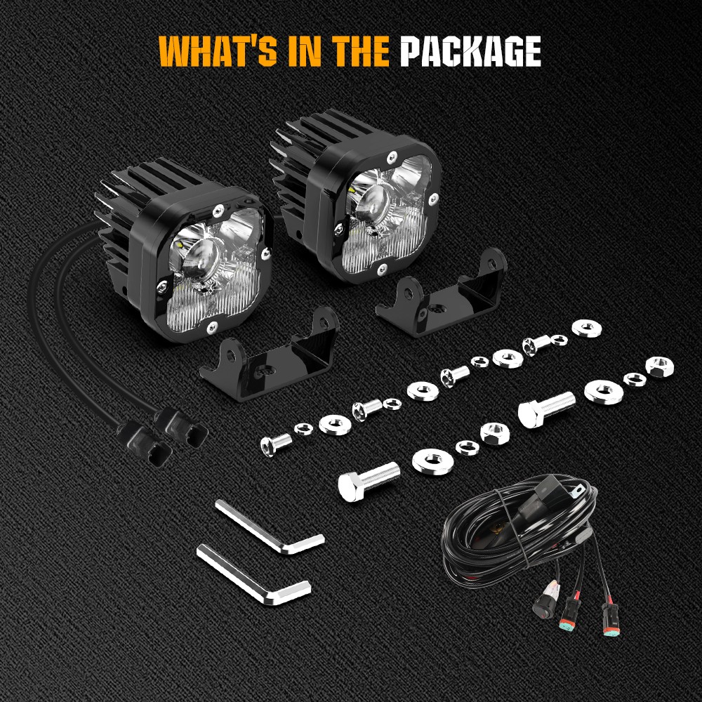 Colight Designs Squadron Sport Clear Driving/Combo LED Auxiliary Light Pods Pair