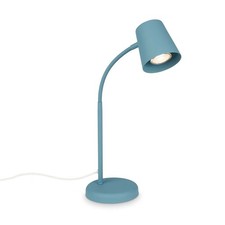 Schreibtischlampe Tischleuchte 1x GU10 Leselampe 38,5cm Metall Taubenblau