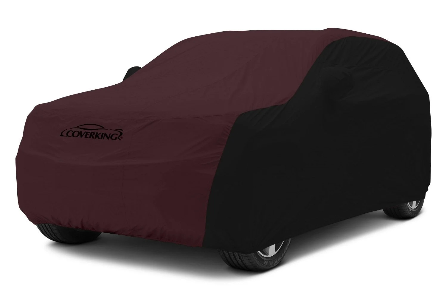 For GMC Yukon 21-24 Coverking Stormproof Wine Custom Car Cover w Black Sides