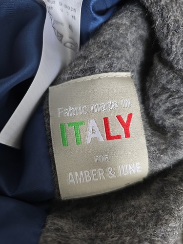 Amber June Damen Wolle Mantel Gr 40 Italy - Bild 5 von 5