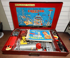 Vintage 1949 Erector Set 10 1/2 Amusement Park Gilbert Horses -Sold As is-