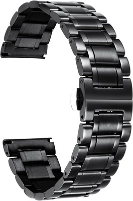 BINLUN Stainless Steel Watch Bands Quick Release 12mm-24mm 19mm, Black 