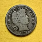 1907-S Barber Dime. 90% Silver. Good Condition. Charity Auction/Animal Rescue.