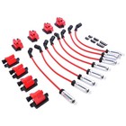 Ignition Coil 8 Pack w/ Spark Plug Wire For Chevy GMC 5.3L 6.0L 8.1L 12558693