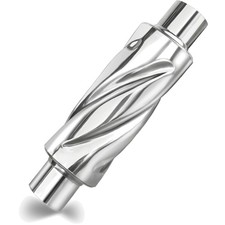 Glasspack 2 Inch Muffler Exhaust Pipe Universal Performance Resonator Dual L...