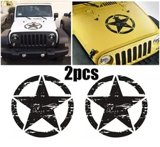 50cm Stickers Cars Army Star Distressed Decal Vinyl Military Hood Graphic Body*2