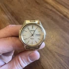 N MINT Vintage 1974 SEIKO V.F.A 3823-7040 Gold Day/Date Quartz Men's Watch