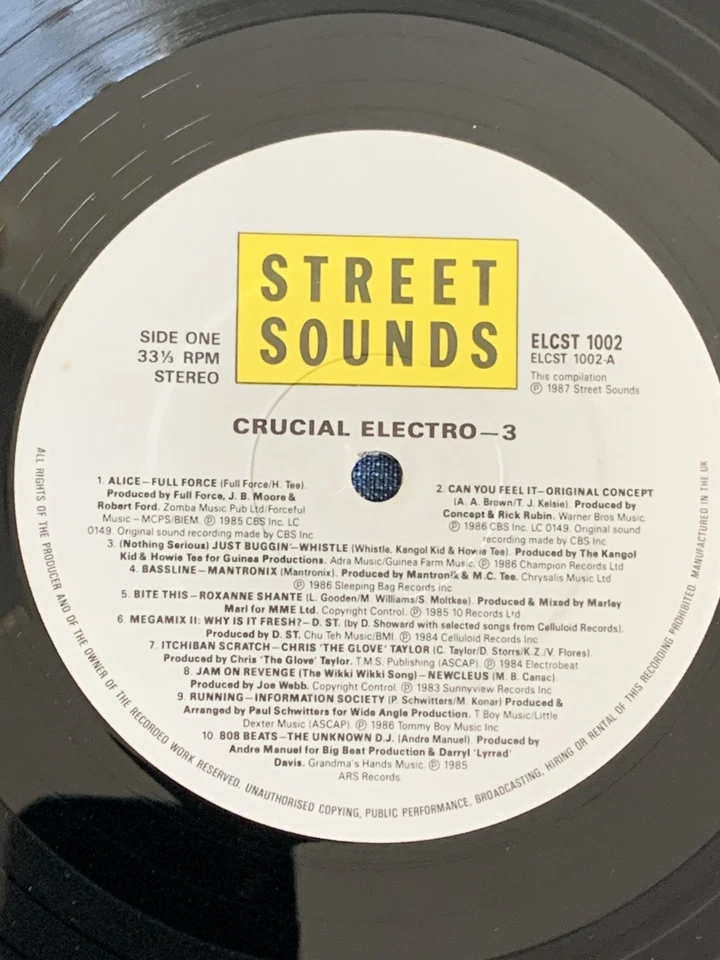 STREET SOUNDS CRUCIAL ELECTRO 3 LP VINYL 1987 *VG+/VG+* - Image 4 of 4