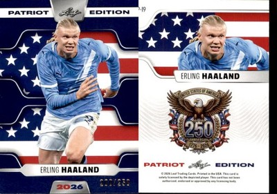 2026 LEAF 250TH ANNIVERSARY PATRIOT EDITION ERLING HAALAND P-19 SOCCER /250