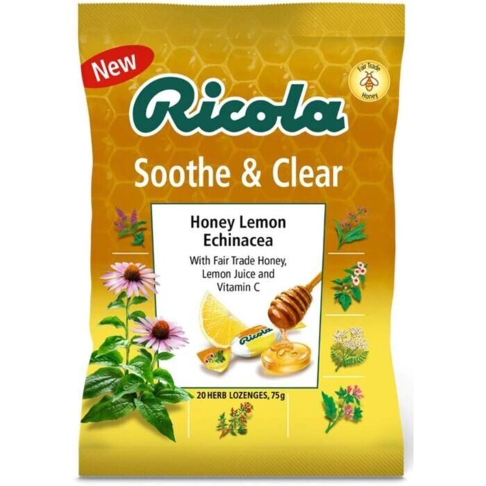 (1 PACK) Ricola Honey & Lemon Cough Drops Sweets 75g Bag - Image 2