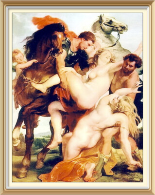 Barock Rokoko Akt Kunst PETER PAUL RUBENS Druck RAPE OF TÖCHTERS LEUCIPPUS