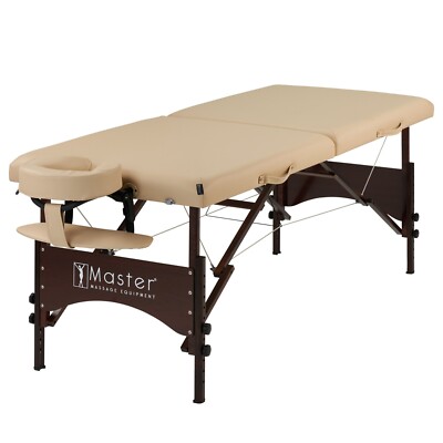 Master Massage 28'' Argo Portable Massage Table Package in Cream Upholstery