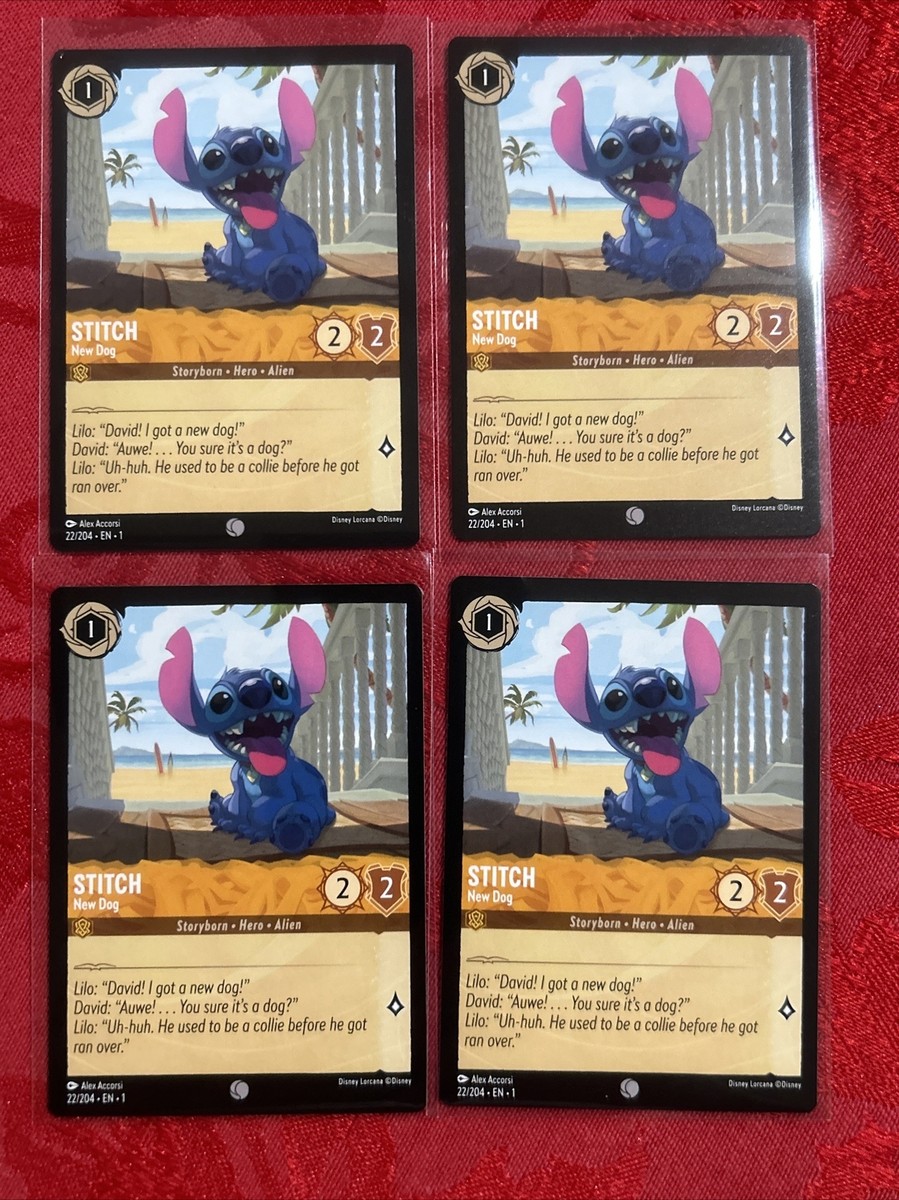 4x Disney Lorcana TCG - Stitch - New Dog x4 #22/204 NM/MINT x4 | eBay