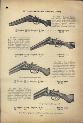 1906 PAPER AD Belgian Breech-Loading Shotgun 10 12 Gauge Damascus Barrel Twist