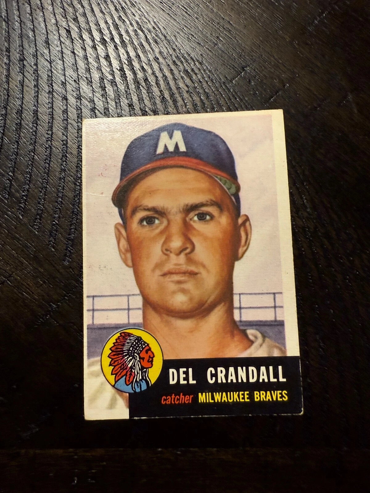 1953 TOPPS BASEBALL CARD #197 DEL CRANDALL EX+/EXMT!!!!!!!!!