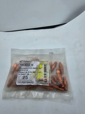 (QTY 25) Abicor Binzel Contact Tip 040'' M8 Cu 262 140.0313 140.0313.25