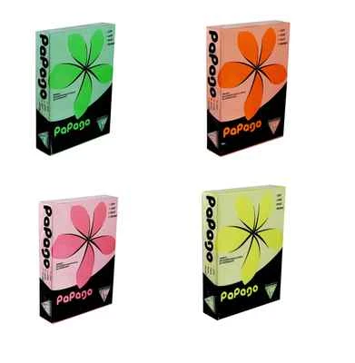 A4 FLUORESCENT 80gsm BRIGHT NEON PAPAGO COLOUR PAPER PINK ORANGE GREEN or YELLOW