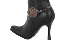 Fun Women Boot Chain Bracelet Western Shoe Jewelry Vintage Silver Bohemian Charm