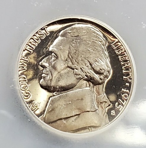 1975 S Jefferson Nickel Coin Vintage ICG PR70 DCAM Deep Cameo Gem Cameo Proof - Picture 2 of 3