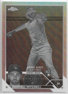 2023 Topps Chrome Update Garrett Mitchell #USC56 RC Debut Negative Refractor
