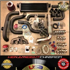 BK B18 DC2 Integra GS-R Bolt-On Turbo Kit T3/T4 CHARGER KEEP AC PW 245HP@10PSI