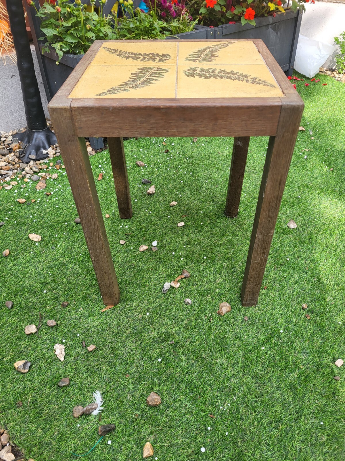 vintage tiled side table eBay