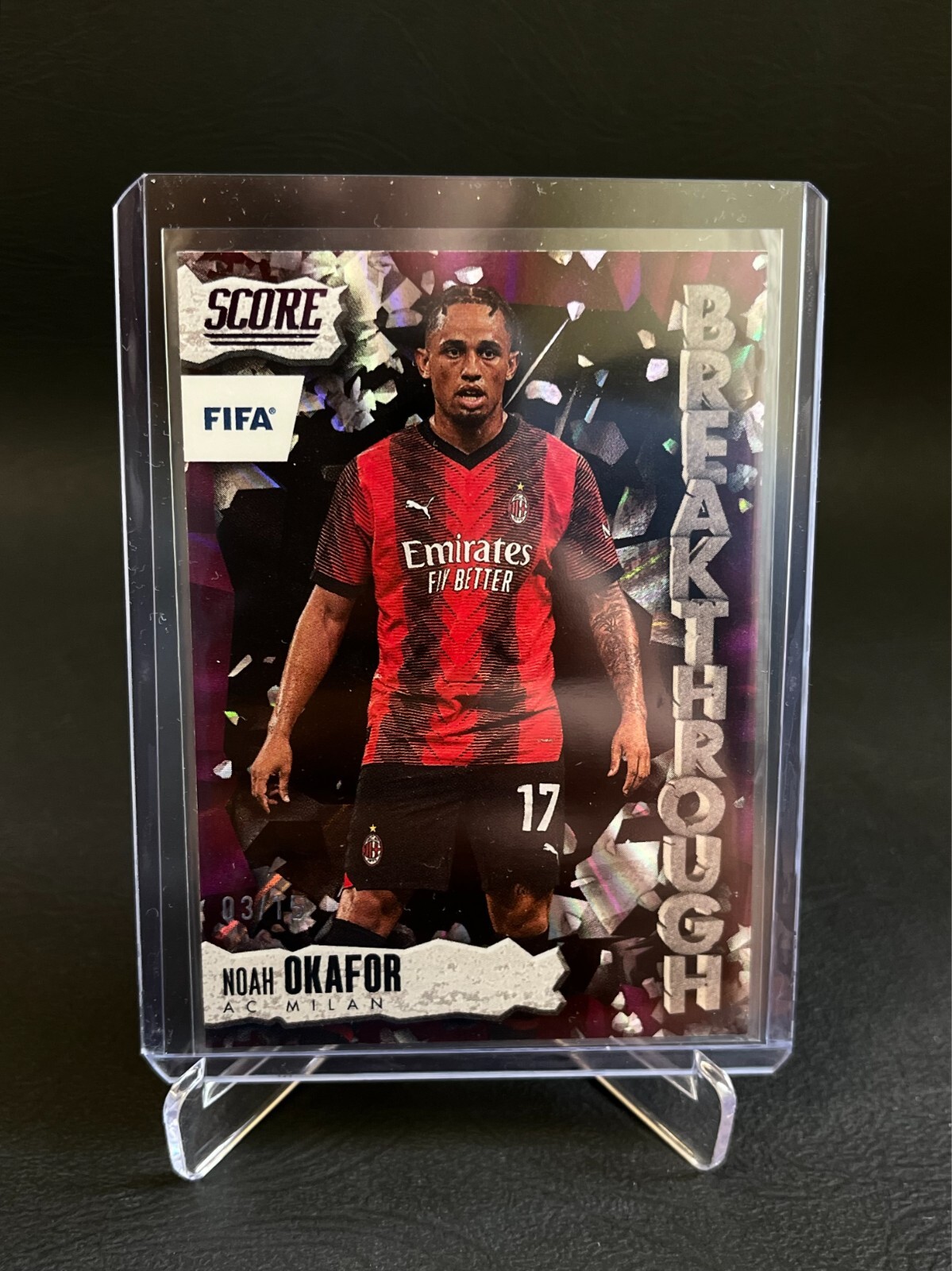 Panini Score Soccer 2023/24 Fifa, Noah Okafor, AC Milan, Breakthrough /15