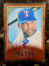 2018 Topps Gallery Adrian Beltre Orange SSP /25 Rangers HOF