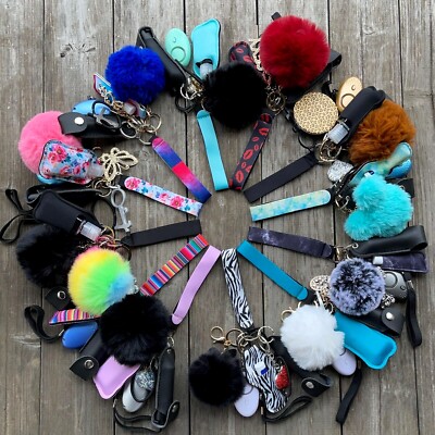 Self Defense Protection Keychain Set Pepper Spray Alarm Light