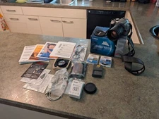 EOS REBEL XT Digital CANON DS126071 Silver Camera Kit ES-S 18-55 ~ WORKS Video