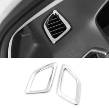 For Honda Accord 10th 2018-2022 Silver Steel Dashboard Side Vent Overlay Cover