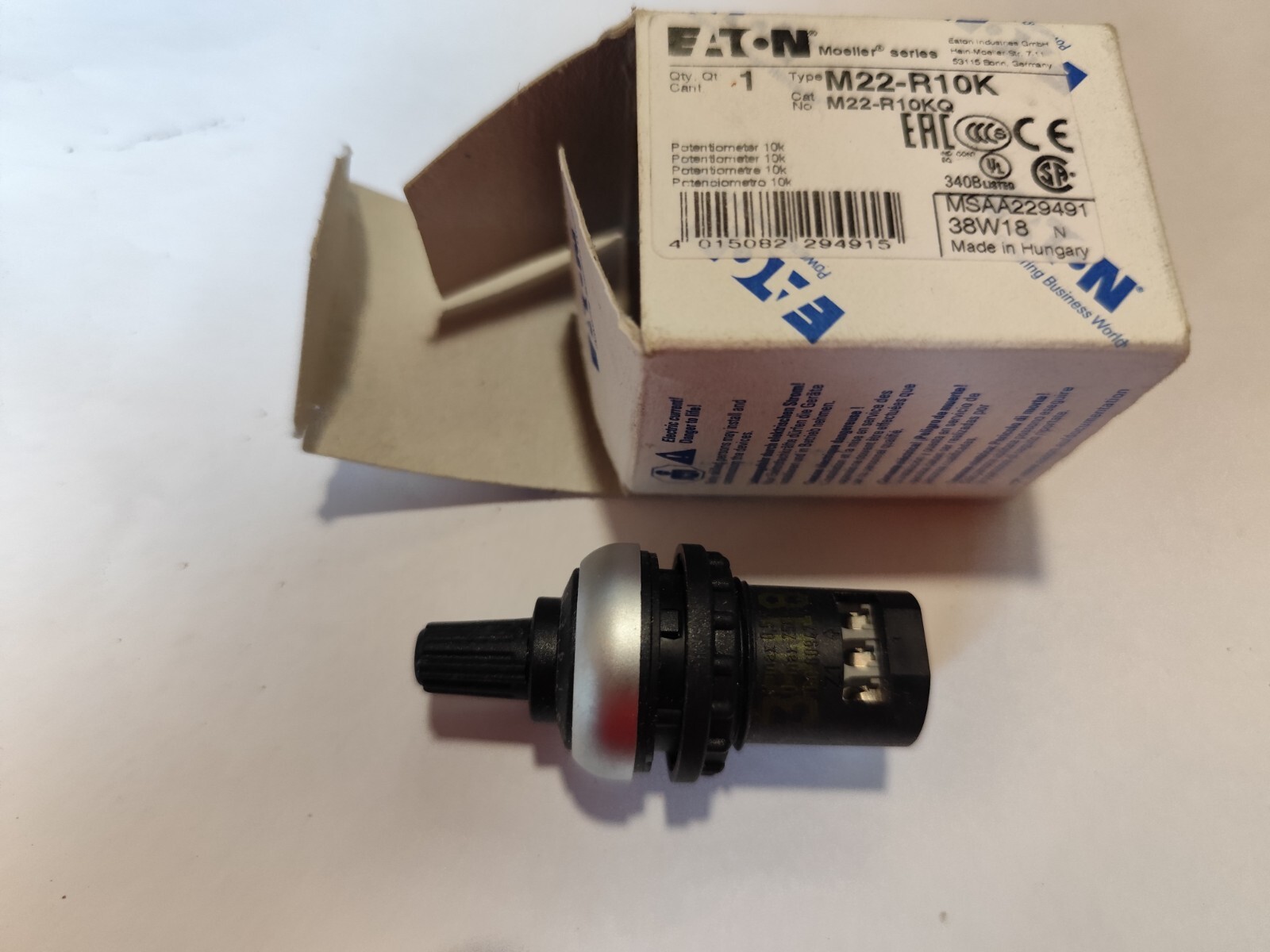 Potentiomètre Eaton M22-R10K pour résoudre les dérives de réglage 10 kΩ 22,5 mm