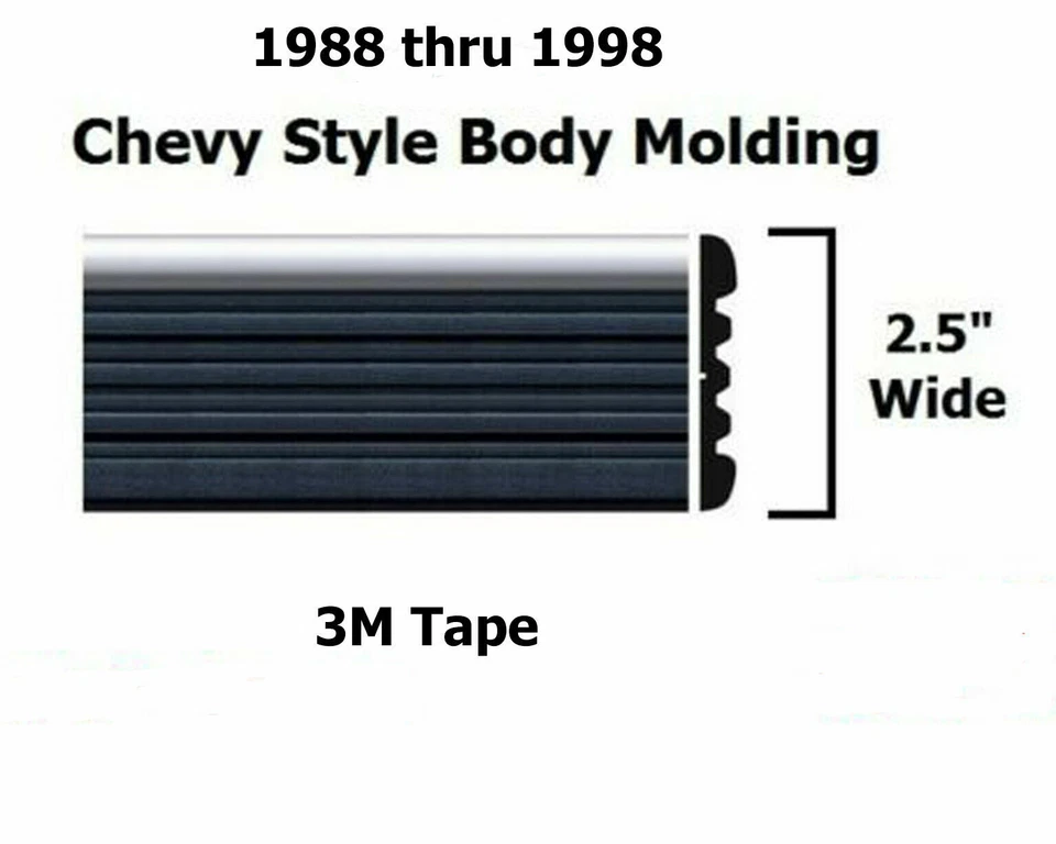 1988 1998 Chevrolet GMC Truck SUV Body Side Molding 312"/26 Foot Roll - Image 3 of 4