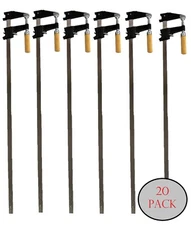 20 Piece 30" Steel Bar Clamps Metal Ratcheting Quick Release Woodwork Metalwork