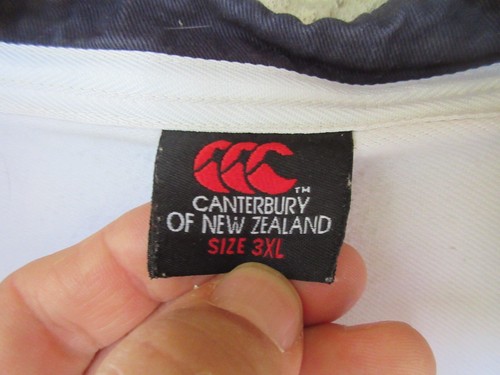 CASTRES OLYMPICA Rugby Trikot getragen Nr.1 Vintage CANTERBURY Shirt weiß XXXL - Bild 3 von 7