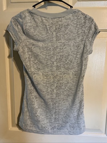 2 Pack NWT Rocker Girl Women’s Juniors Sheer Burnout T-shirt’s Love Flag USA Med - Picture 5 of 10