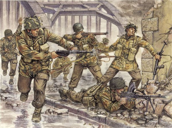 Britisch Red Devil Zahlen Kunststoff Kit 1:72 Modell Italeri-image