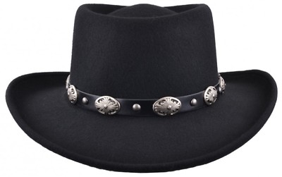 Waterproof Crushable 100% Wool Felt Fedora Trilby Hat With Leather Band