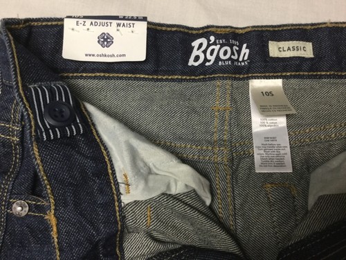 Osh Kosh B'Gosh Boys Classic Denim Jeans Easy Adjust Waist SIZE 10S NWT - Picture 8 of 8