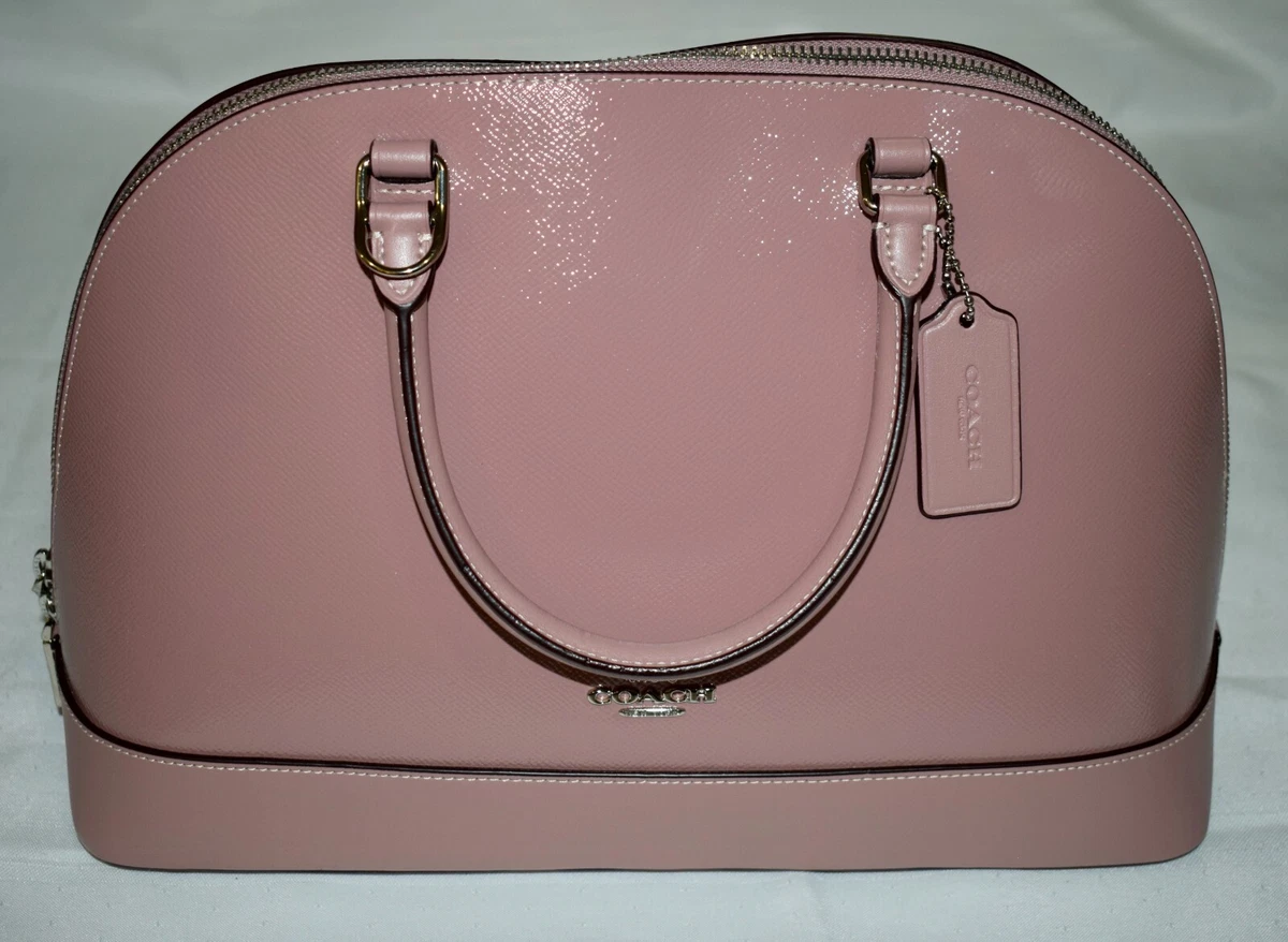 Coach Sierra Satchel Dusty Rose in Patent Crossgrain Leather with