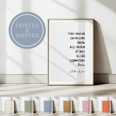 A4 individueller Zitat Druck personalisiert minimalistisch Zitat Wandbild beliebiger Text ungerahmt