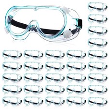 Yunsailing 30 Pack Protective Safety Goggles Clear Lab Over Glasses Anti Fog ...