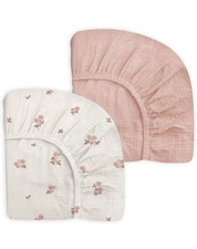 Mini Crib Sheets for Baby Boy Girl 2 Pack, Neutral Mini Crib Mattress Sheet 2...