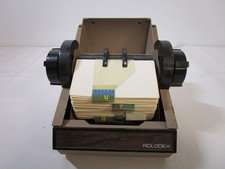 Vintage Rolodex Model 2254D Beige and Wood