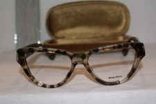 New Authentic Miu Miu Eyeglasses 10N Gray Havana UAF-101 52-16 W Original Case 