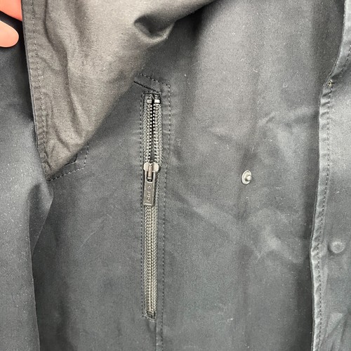 Hugo Boss Jacket Mens 40 Black Mewit1 Mac Pea Coat Trench Long Collared Commuter - Picture 4 of 15
