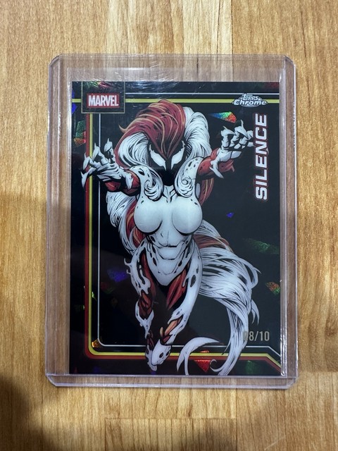 2026 Topps Chrome Sapphire Marvel SILENCE Black /10 Refractor #155