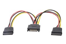 7.87 Inch SATA Power Cable 15 Pin Male To Female Internal Splitter Cord Wire