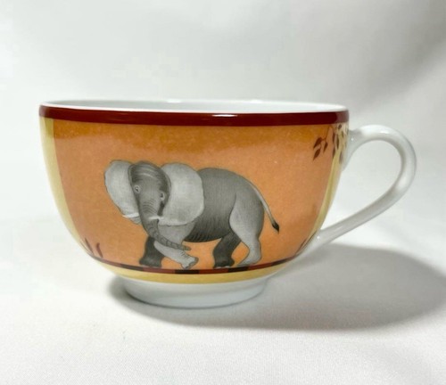 Hermes Africa Series Tea Cup Saucer Orange Porcelai Brand Saucer 5.5" New - Picture 5 of 12